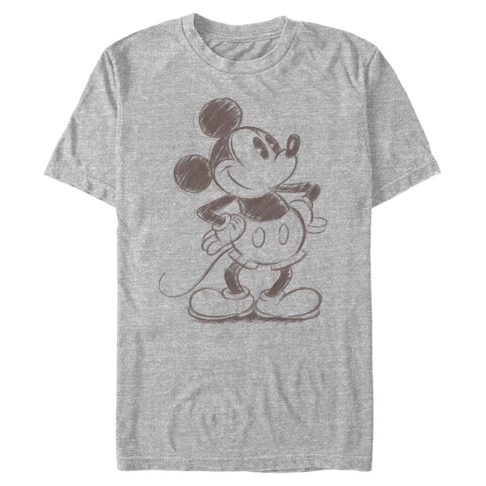 Disney Mickey Mouse and Friends Retro Mickey Mouse Sketch T-Shirt | Blue Culture Tees