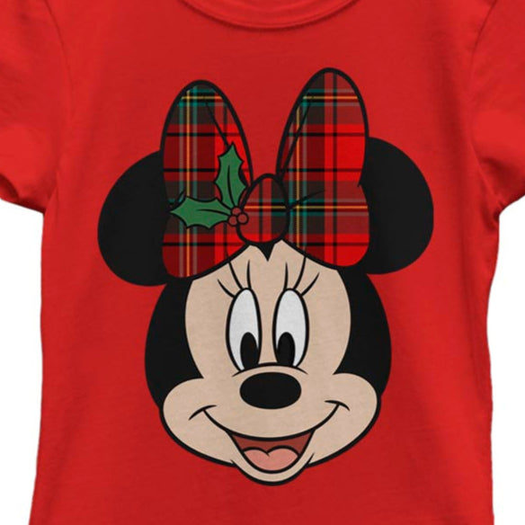 Girl's Disney Big Minnie Holiday T-Shirt