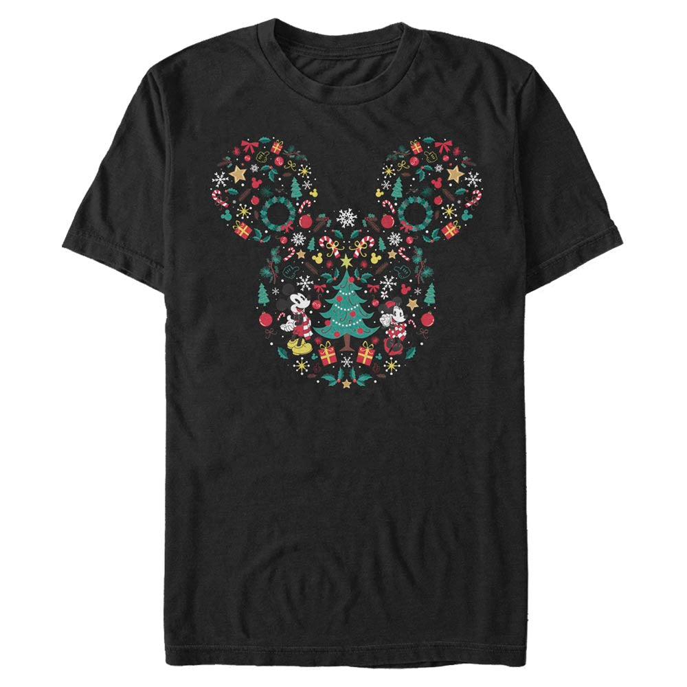 Disney Christmas Mickey Silhouette T-Shirt | Blue Culture Tees