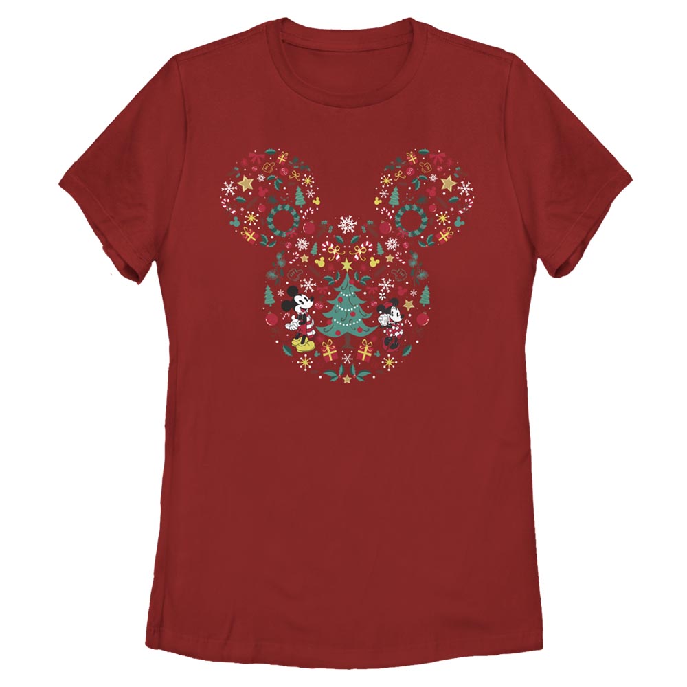 Women's Disney Christmas Silhouette T-Shirt | Blue Culture Tees