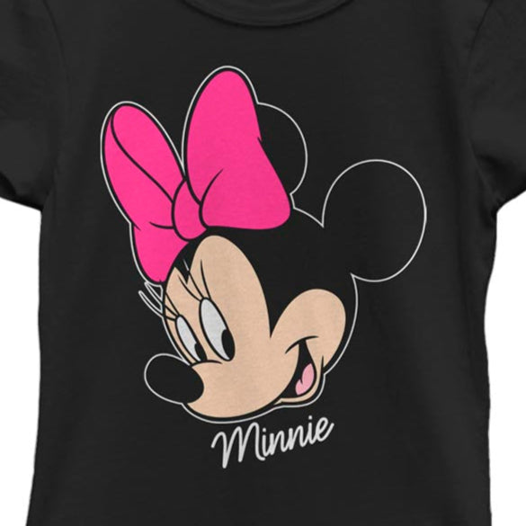 Girl's Disney Minnie Big Face T-Shirt | Blue Culture Tees