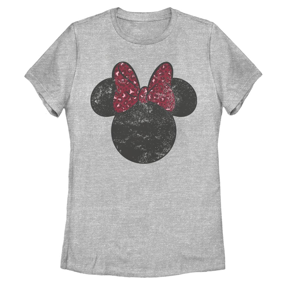 Women's Disney Minnie Leopard Bow T-Shirt | Blue Culture Tees