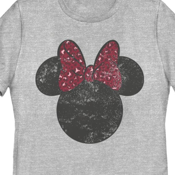 Women's Disney Minnie Leopard Bow T-Shirt | Blue Culture Tees