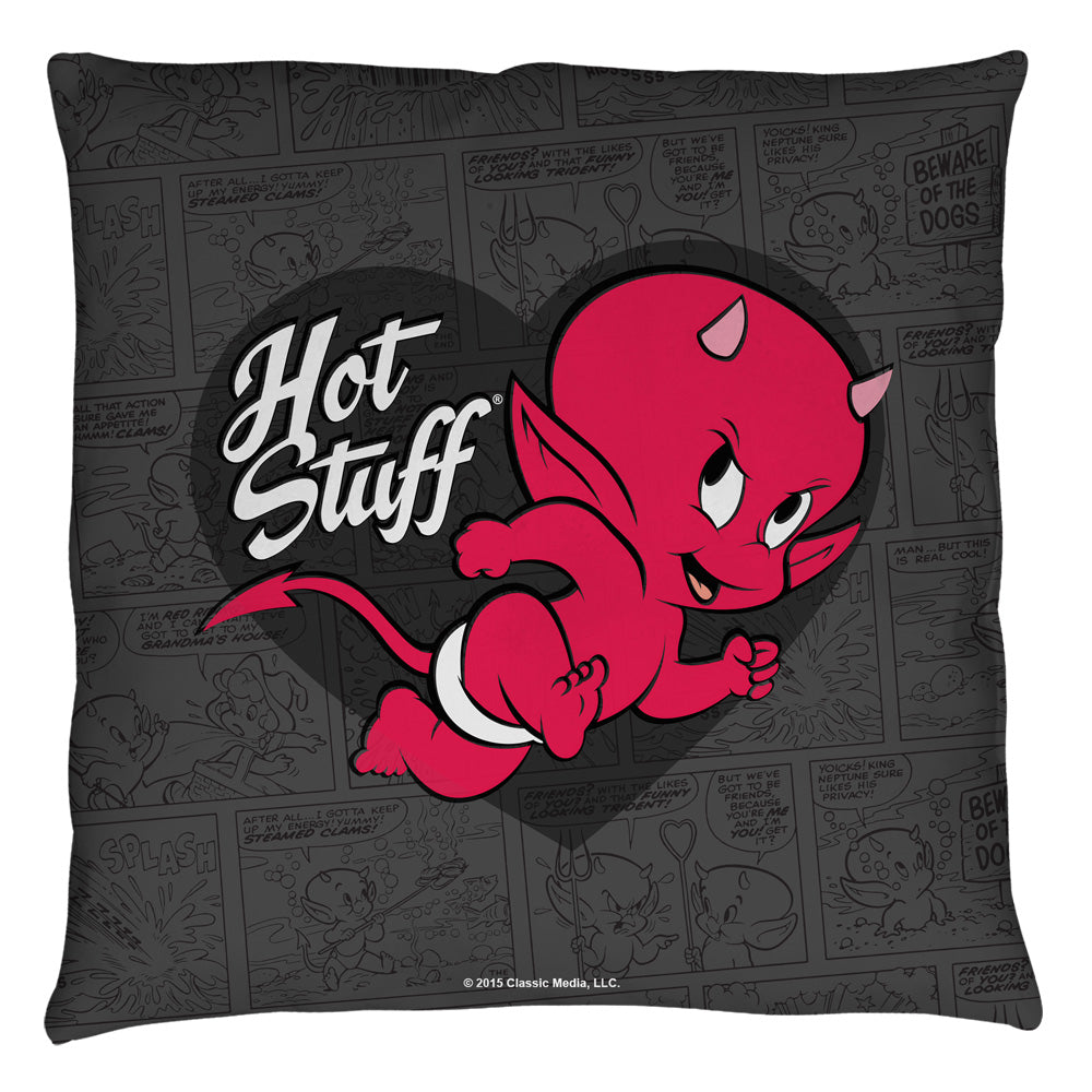 Hot Stuff Mischievous Throw Pillow | Blue Culture Tees