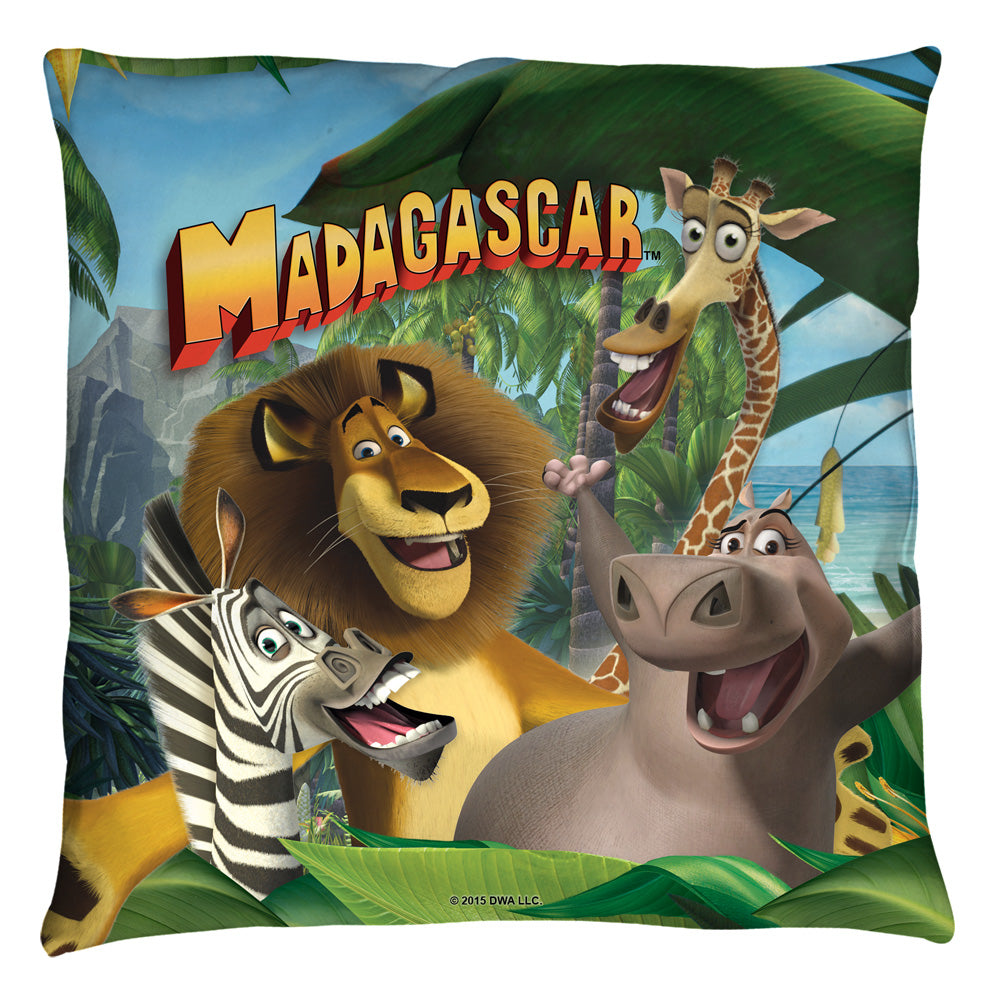 Madagascar Jungle Time Throw Pillow | Blue Culture Tees