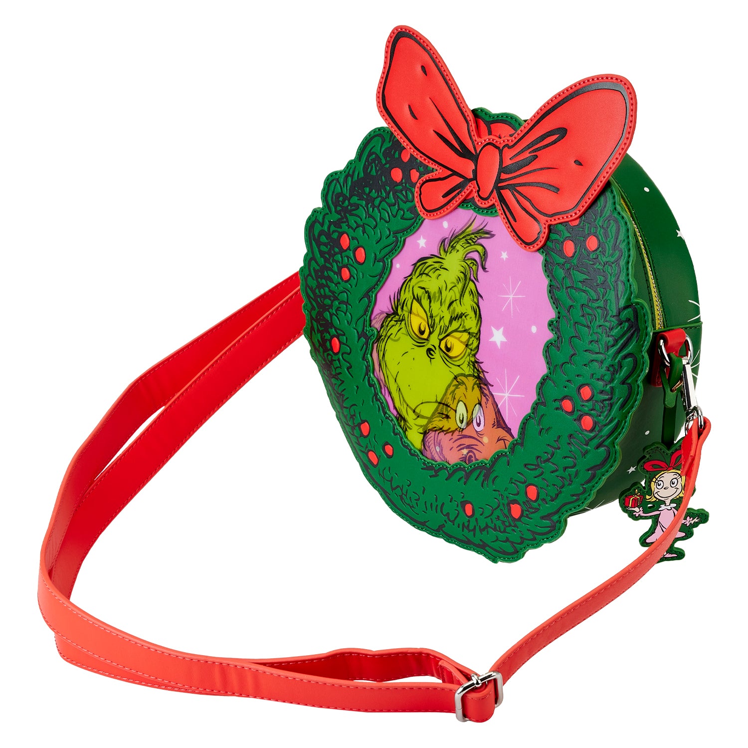 Loungefly Dr Seuss Grinch Christmas Wreath Figural Crossbody - *PREORDER*