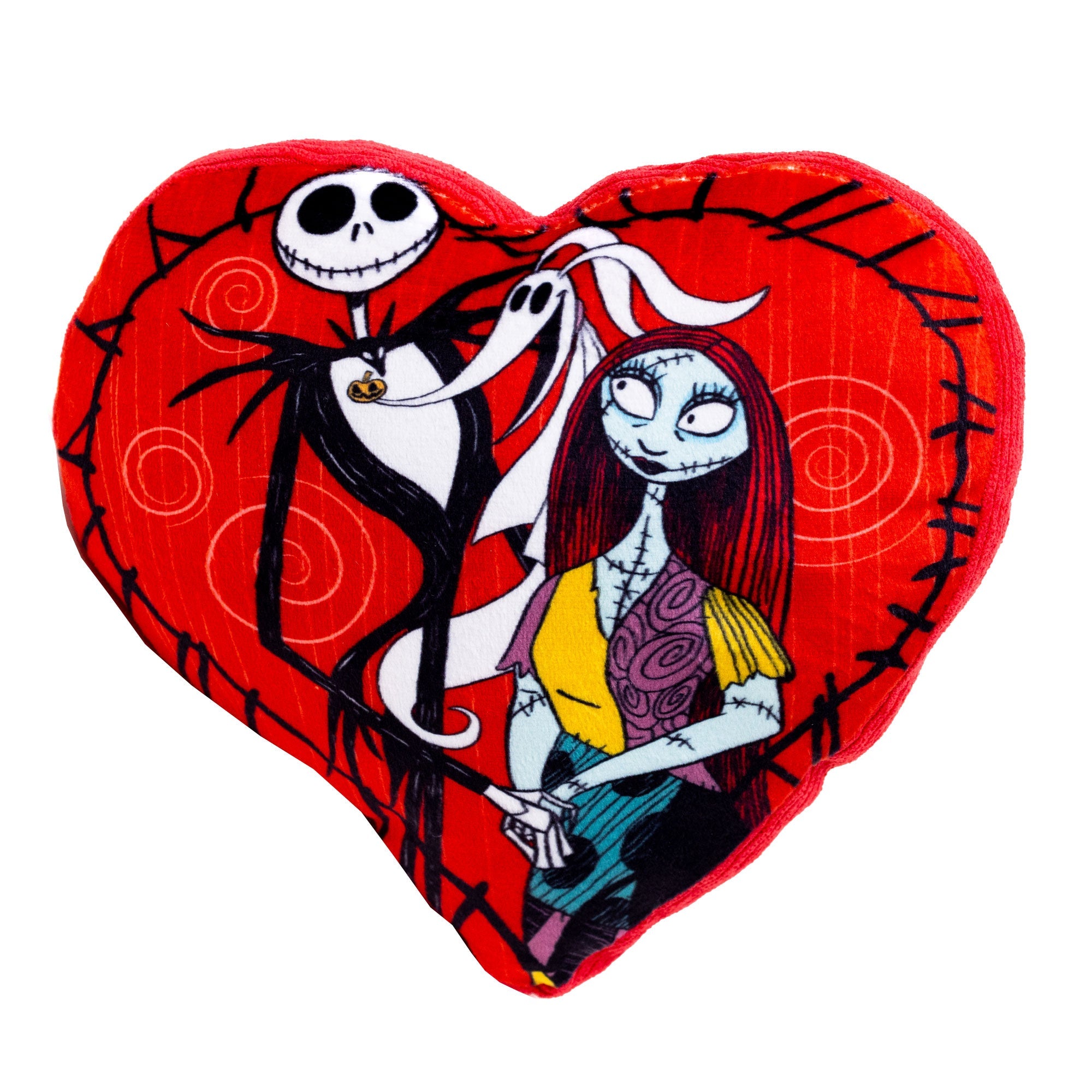 The Nightmare Before Christmas Jack and Sally Heart Plush Squeaker Dog Toy | Blue Culture Tees