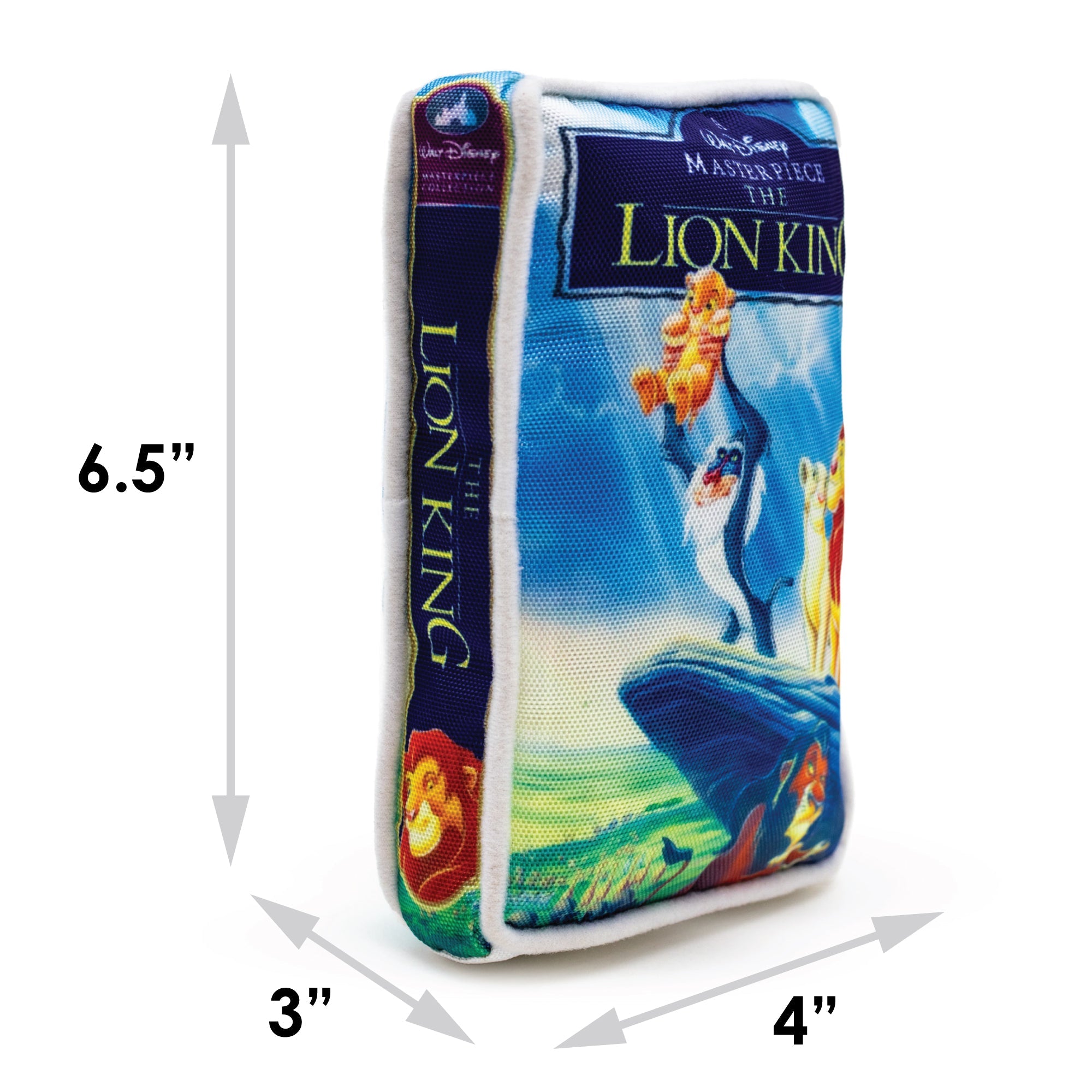 Disney The Lion King VHS Tape Replica Plush Squeaker Dog Toy