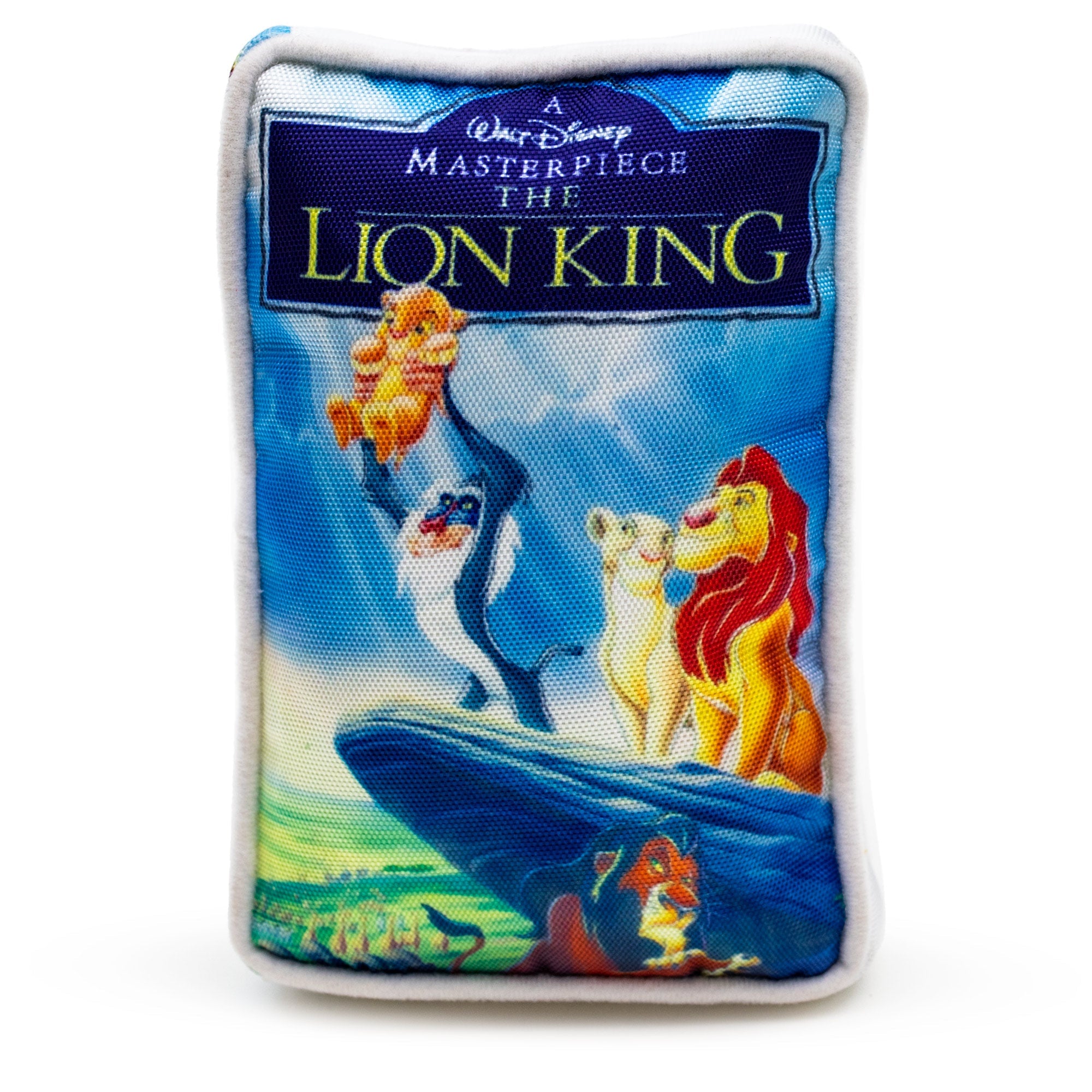Disney The Lion King VHS Tape Replica Plush Squeaker Dog Toy