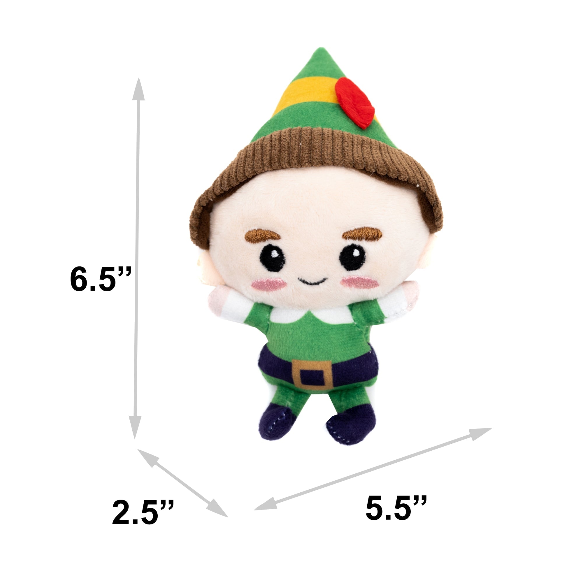 Dog Toy Squeaker Plush - Elf Chibi Buddy Full Body Pose