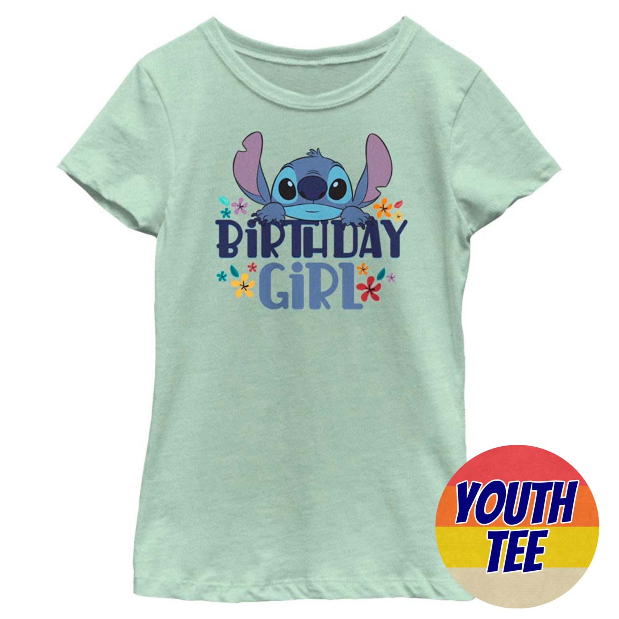 Girl's Disney Birthday Girl Stitch T-Shirt | Blue Culture Tees