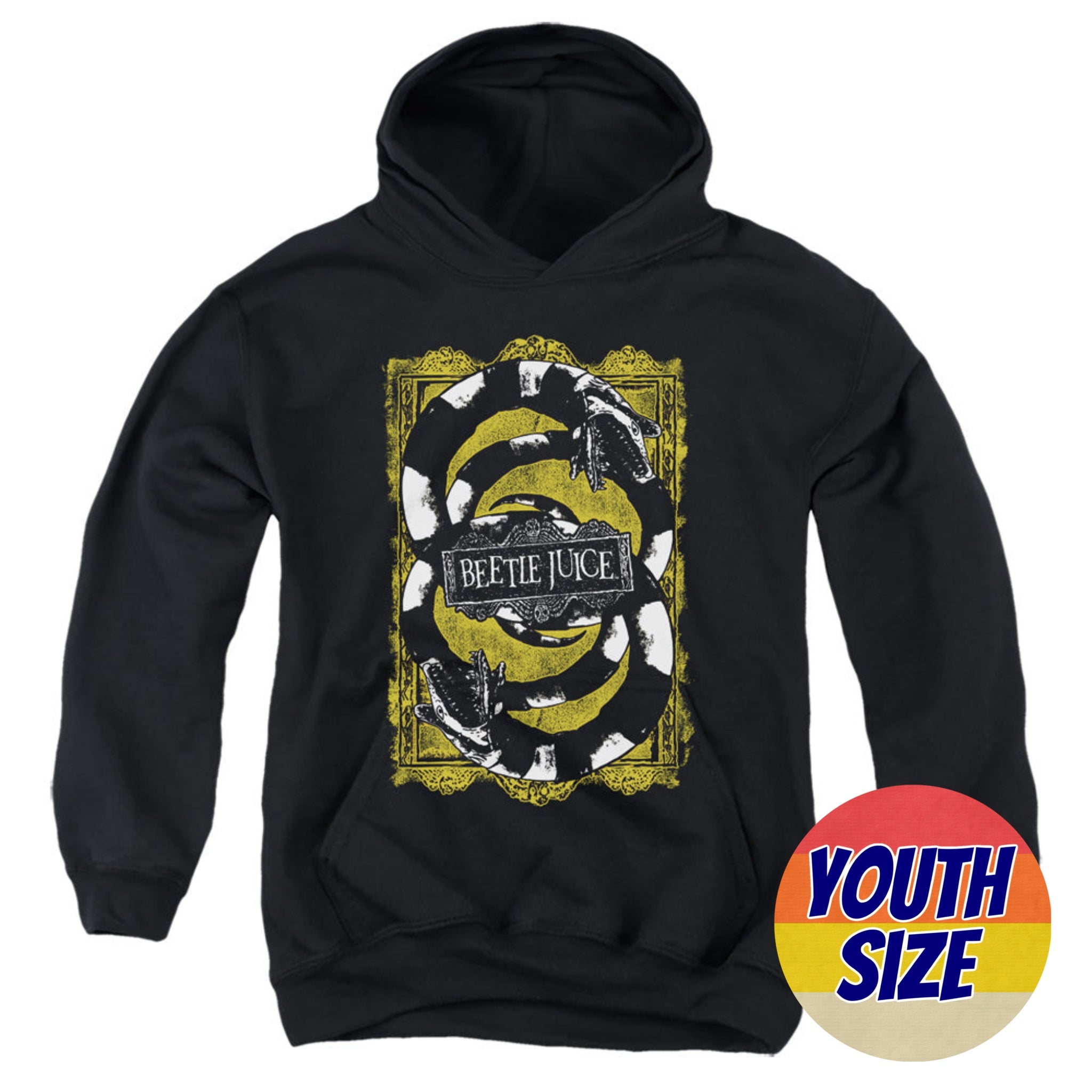 Youth Beetlejuice We Got Worms Pullover Hoodie | Blue Culture Tees