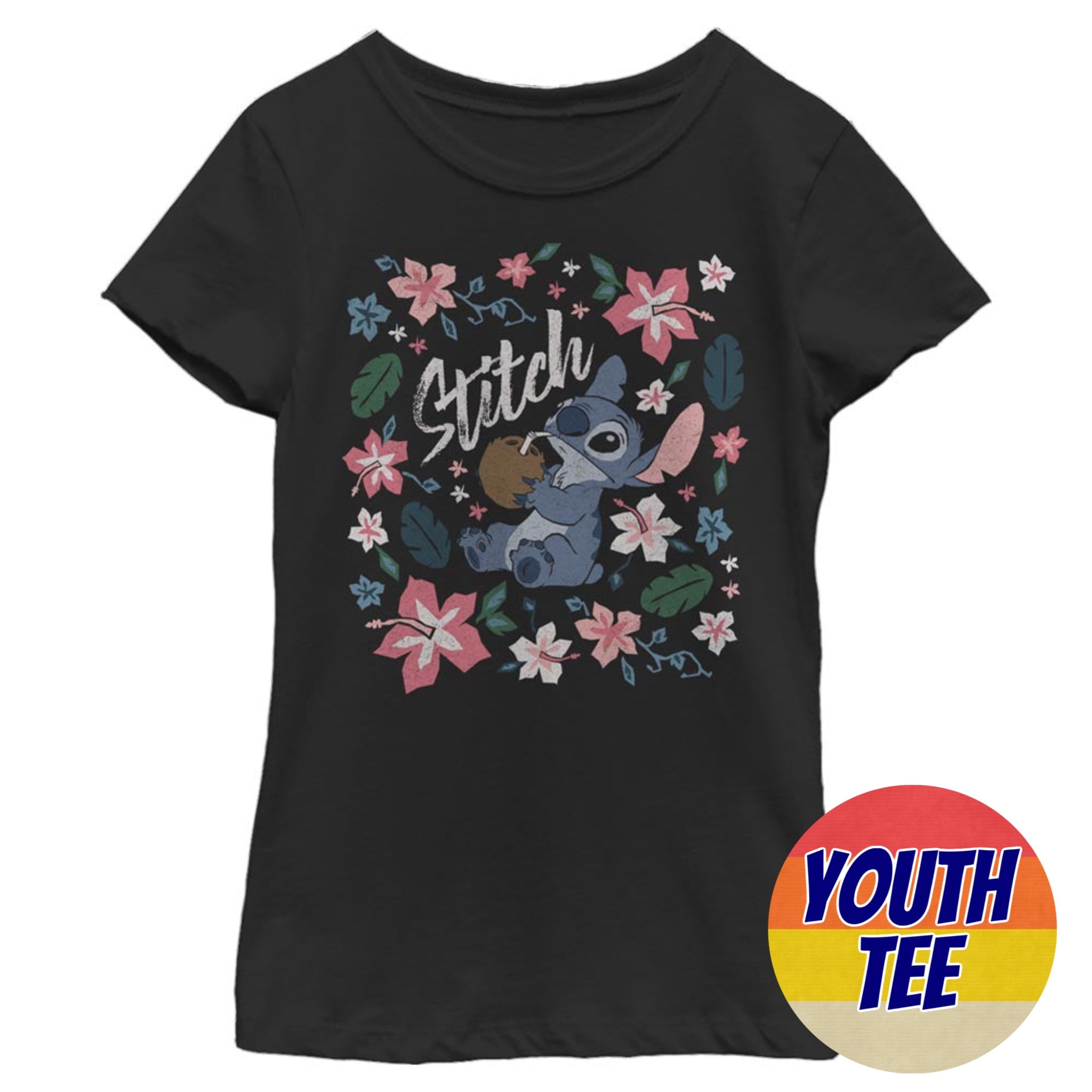 Girl's Disney TROPICAL STITCH T-Shirt | Blue Culture Tees