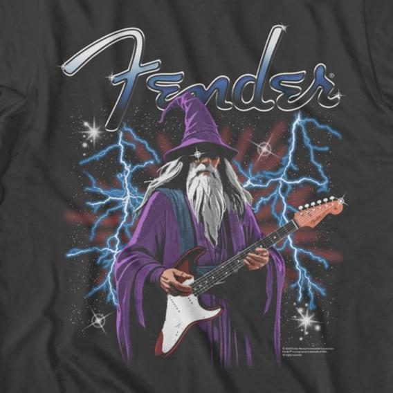 Fender Wizard Playing Strat T-Shirt | Blue Culture Tees