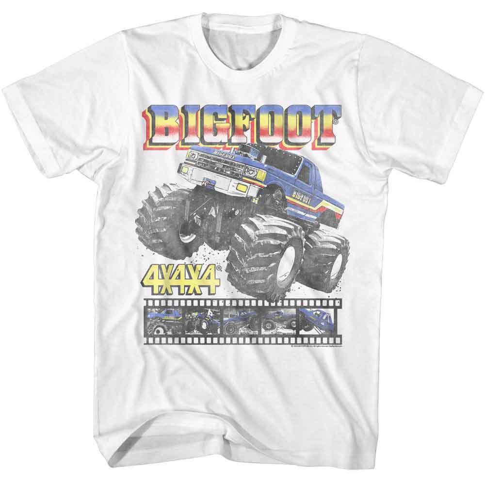 Bigfoot Monster Truck Film Reel T-Shirt | Blue Culture Tees