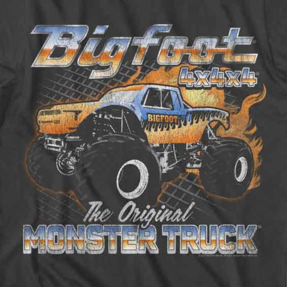 Bigfoot Flame Truck T-Shirt | Blue Culture Tees