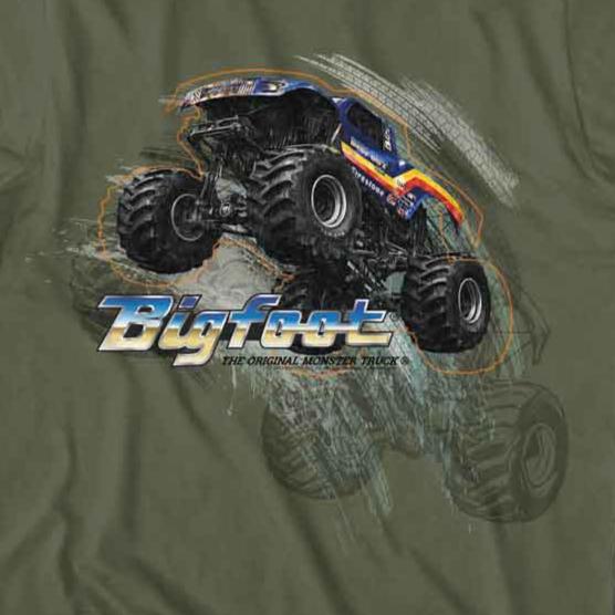 Bigfoot Monster Truck Jump T-Shirt | Blue Culture Tees