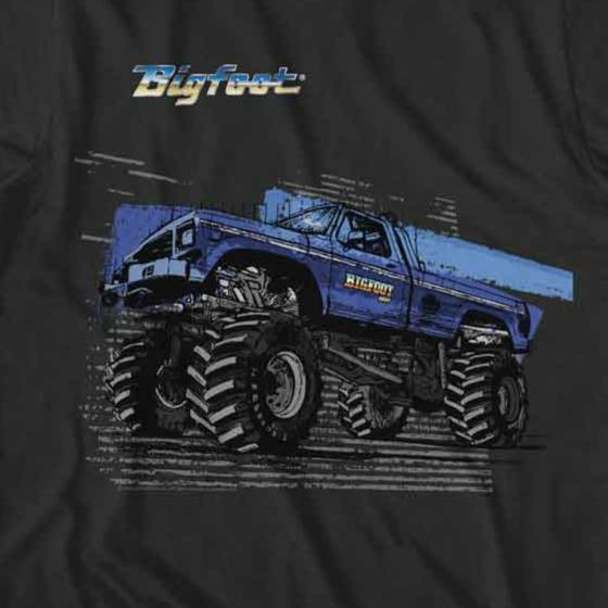 Bigfoot Monster Truck Zoom T-Shirt | Blue Culture Tees