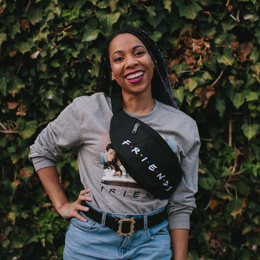 FRIENDS Logo Black Fanny Pack | Blue Culture Tees