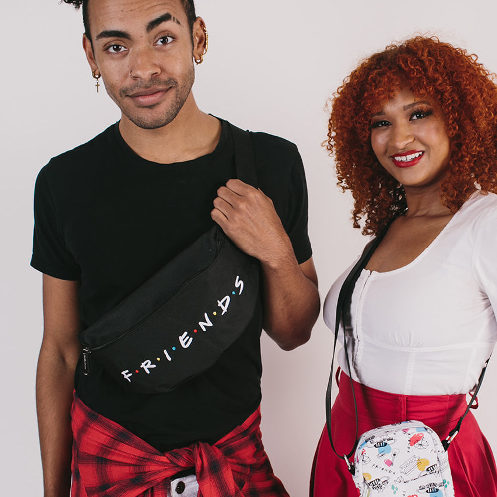 FRIENDS Logo Black Fanny Pack | Blue Culture Tees