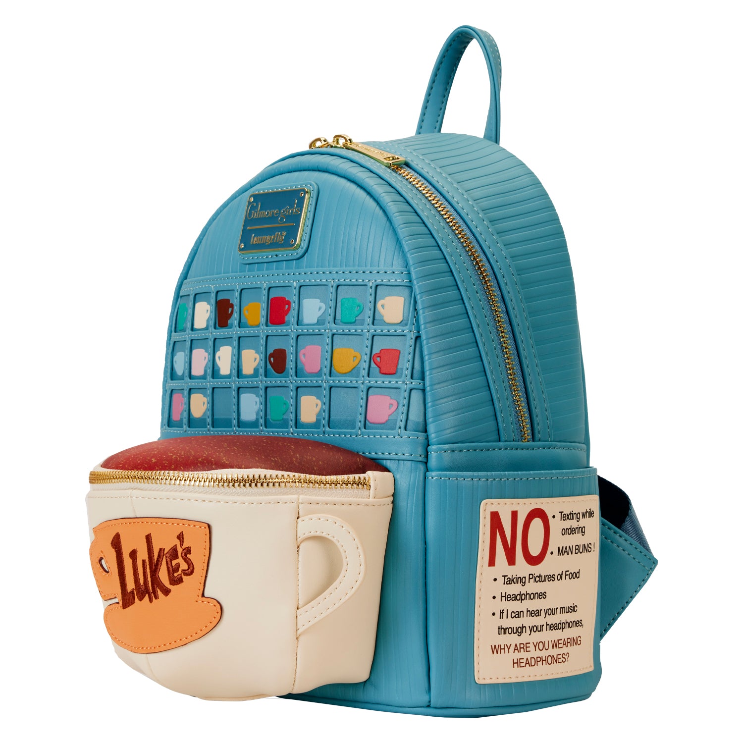 Loungefly Gilmore Girls Luke's Diner Coffee Cup Domed Coffee Cup Mini Backpack