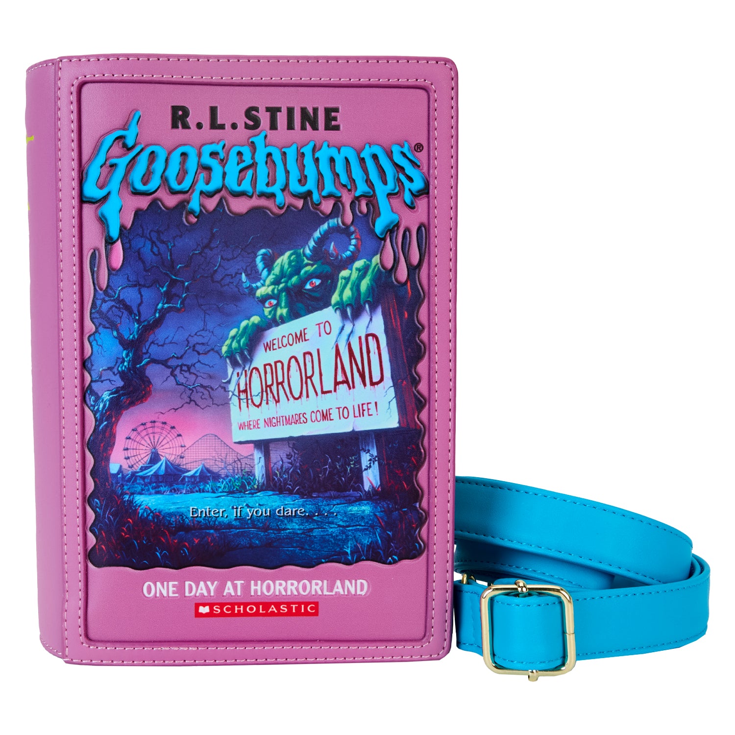 Loungefly Goosebumps One Day at Horrorland Book Crossbody Bag | Blue Culture Tees