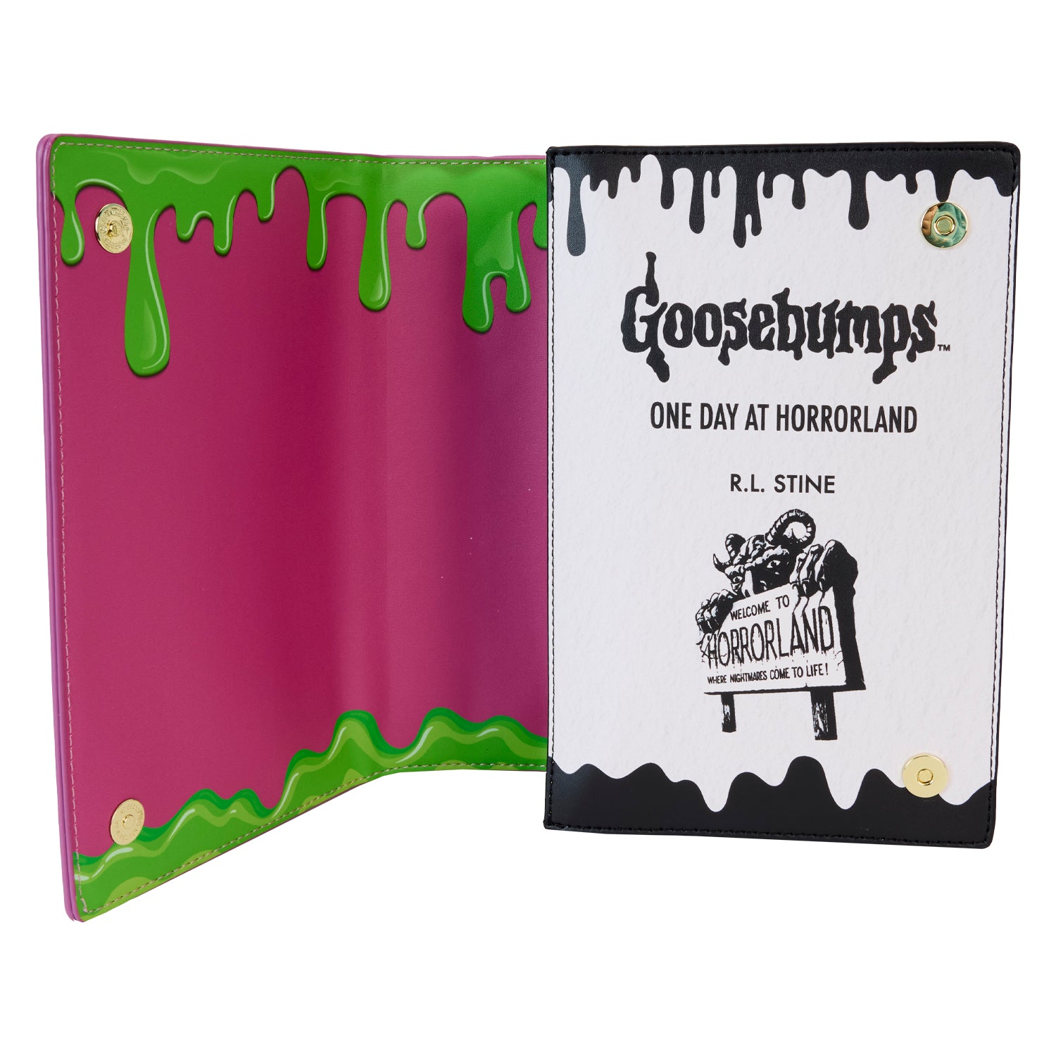 Loungefly Goosebumps One Day at Horrorland Book Crossbody Bag | Blue Culture Tees