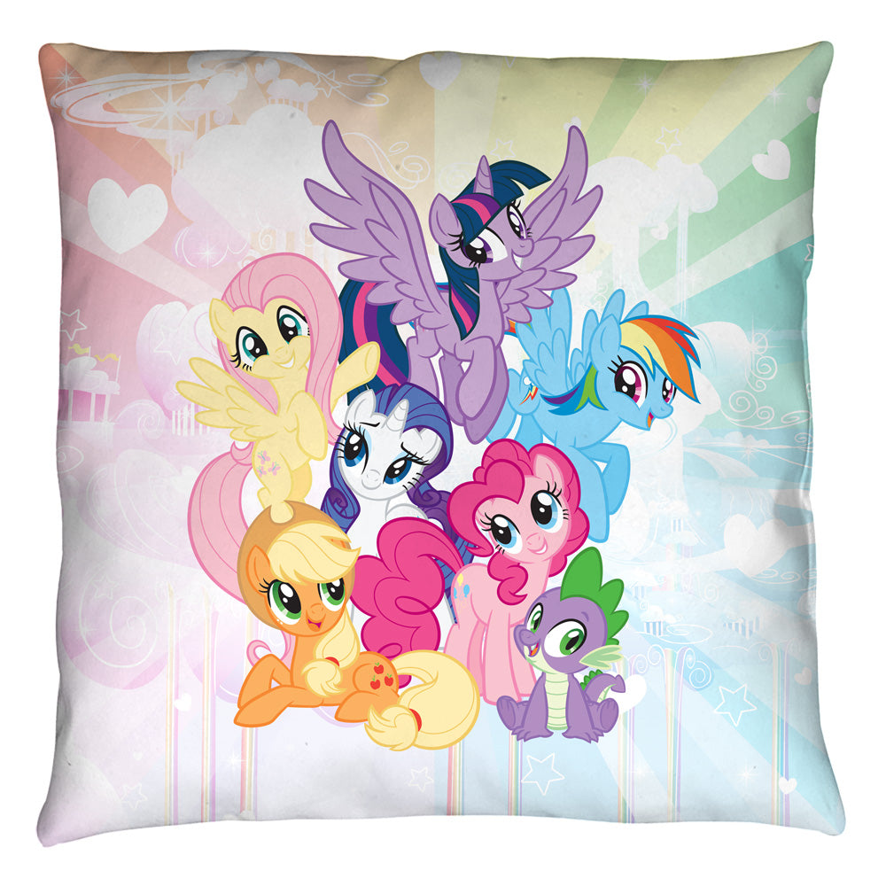 My Little Pony Pony Group Throw Pillow | Blue Culture Tees