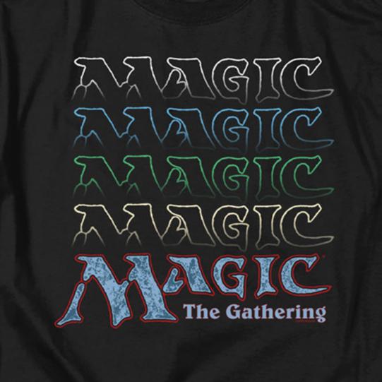 Magic The Gathering Retro Logo Repeat T-Shirt | Blue Culture Tees