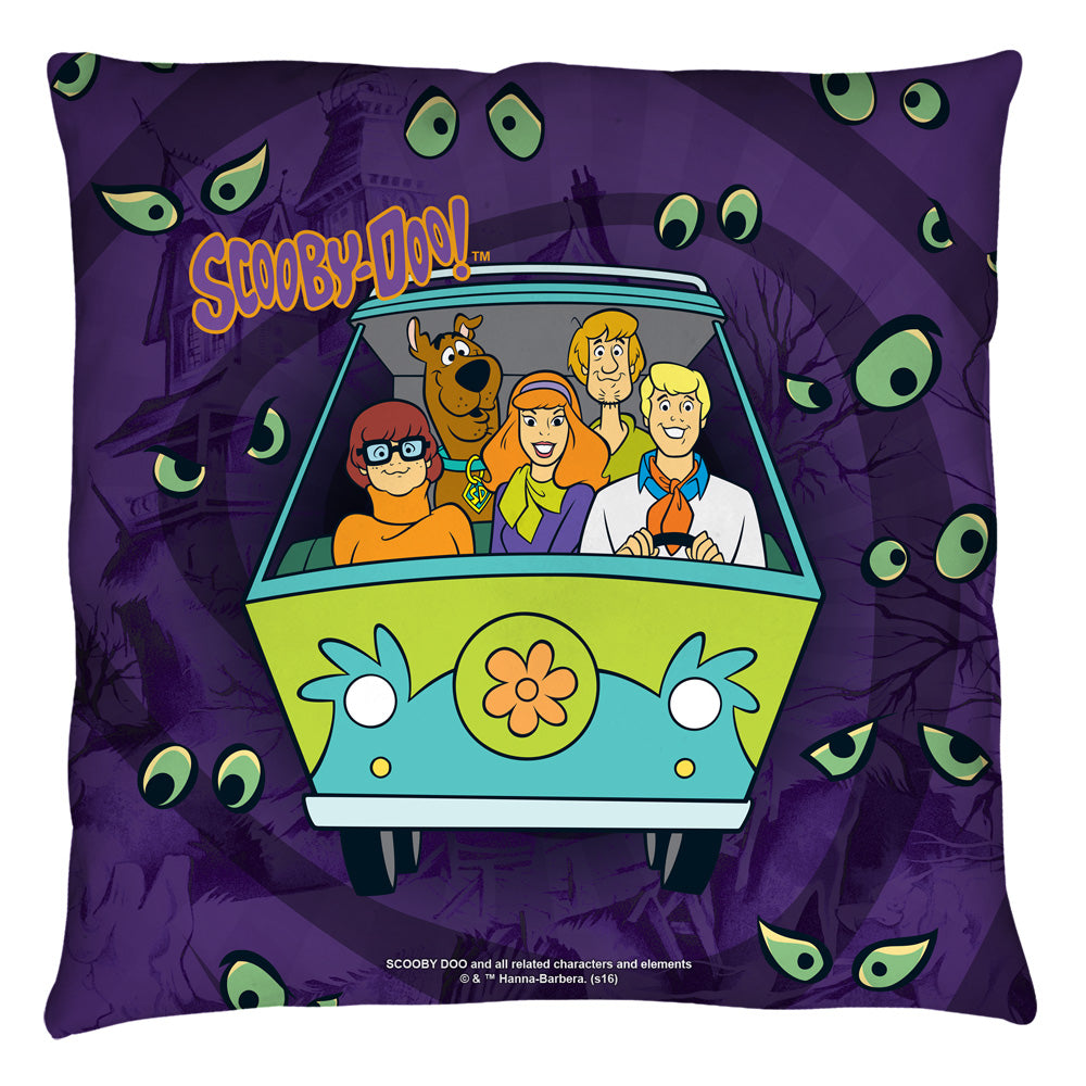 Scooby-Doo Night Ride Throw Pillow | Blue Culture Tees