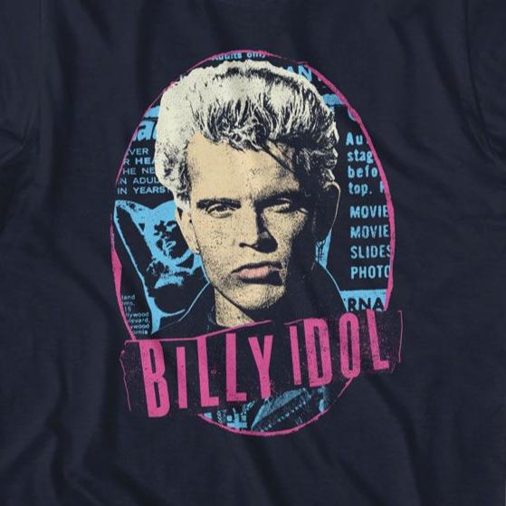 Billy Idol Oval T-Shirt | Blue Culture Tees