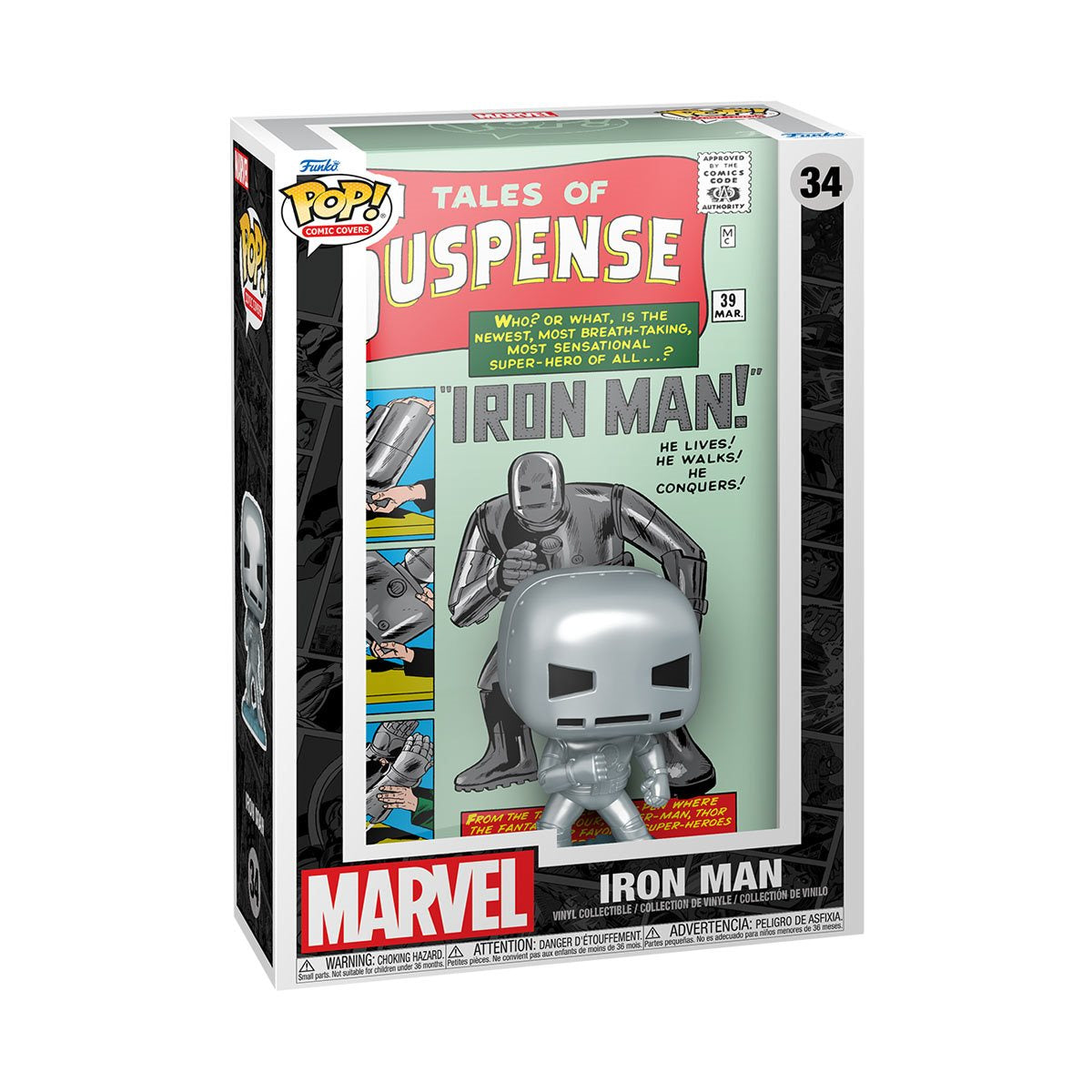 Funko Marvel Tales of Suspense #39 Pop! Comic Cover Figure #34 with Case