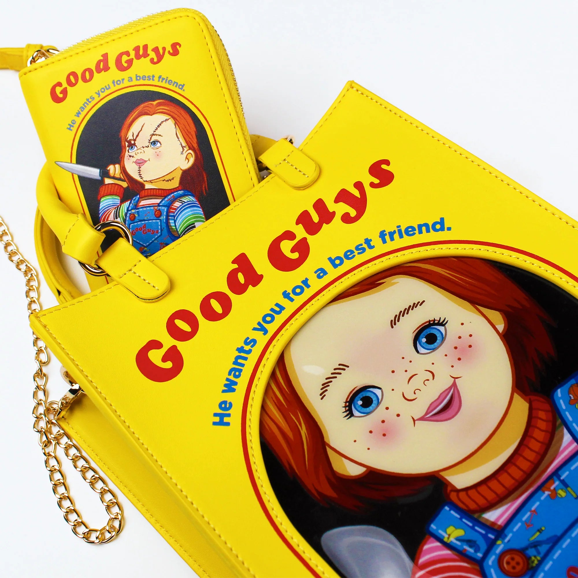 Cakeworthy Child's Play Chucky Good Guy Doll Box Crossbody Purse