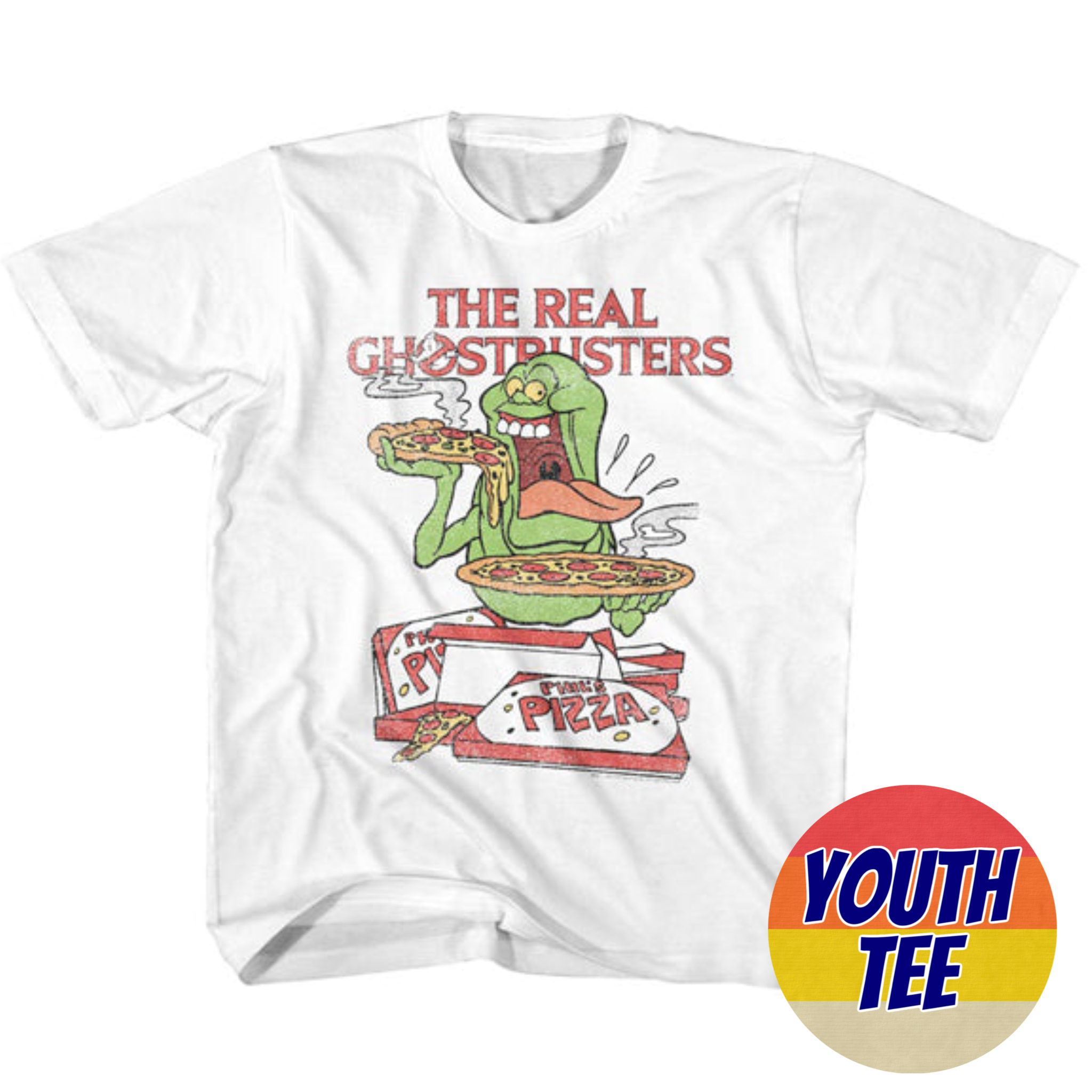 Youth Ghostbusters Slimer and Pizza T-Shirt