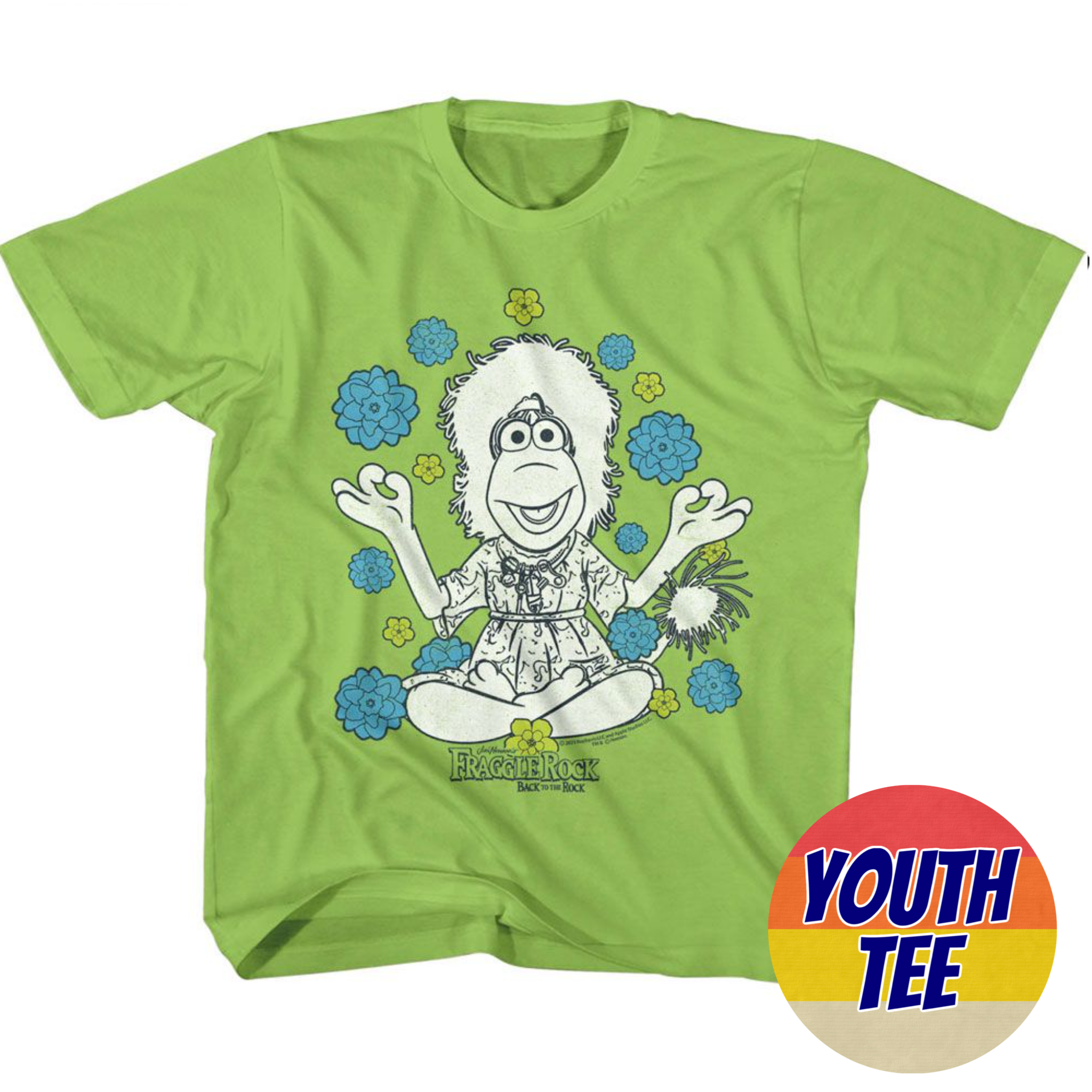 Youth Fraggle Rock Mokey and Flowers T-Shirt