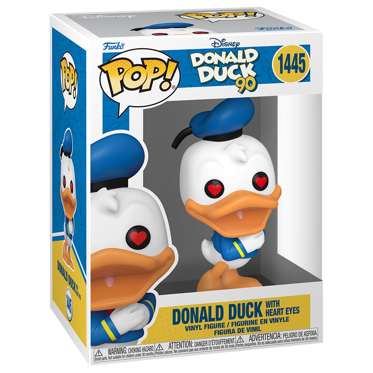 Funko Pop! Disney Donald Duck 90th Anniversary Donald Duck with Heart Eyes Vinyl Figure #1445