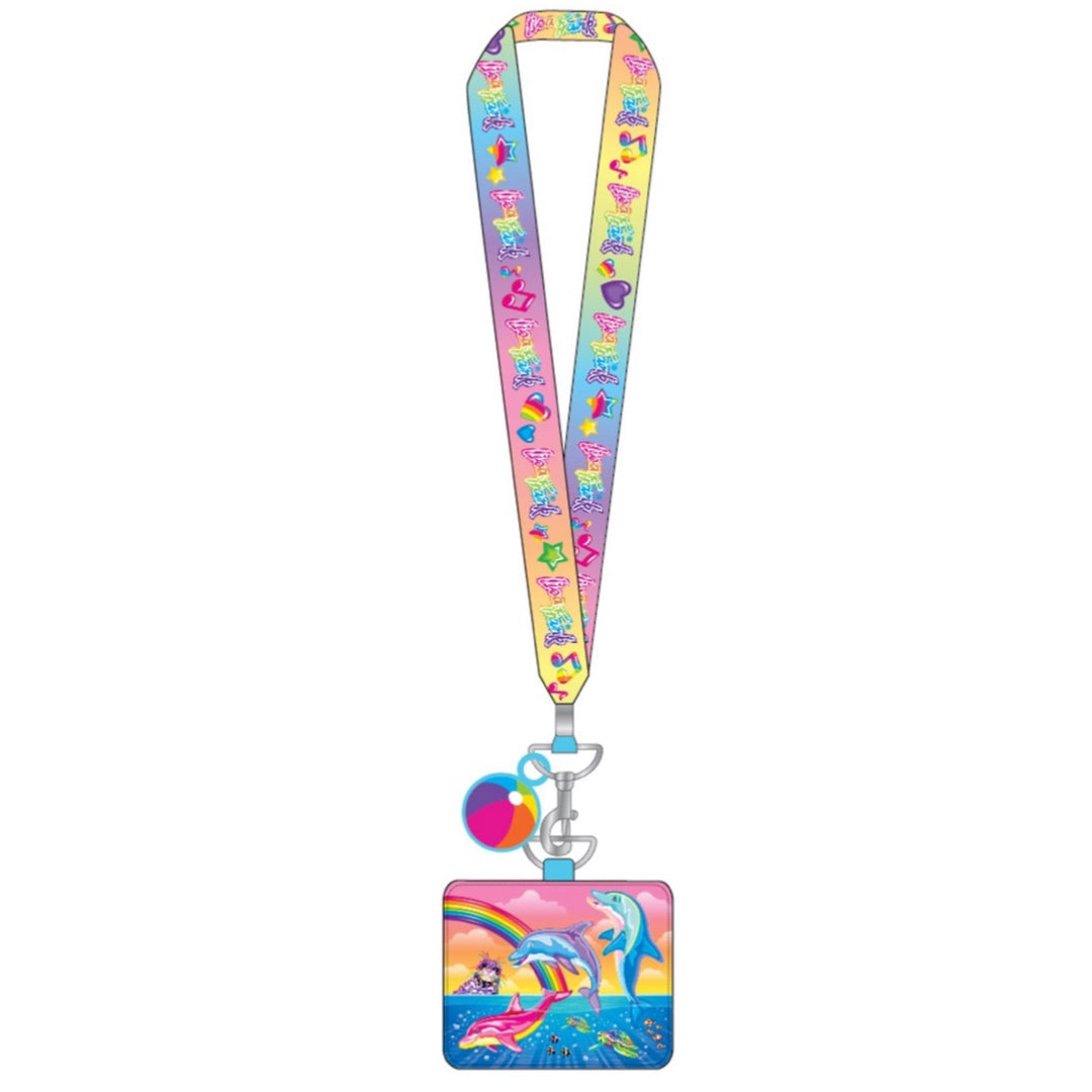 Loungefly Lisa Frank Dancing Dolphins Lanyard with Cardholder