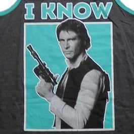 Star Wars Han Solo I Know Ringer Tank Top