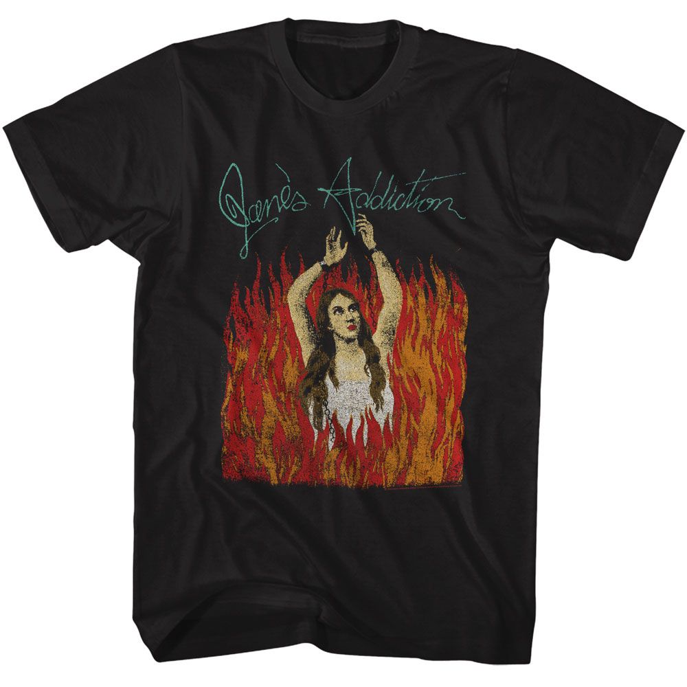 Janes Addiction Burning Girl W Logo T-Shirt | Blue Culture Tees