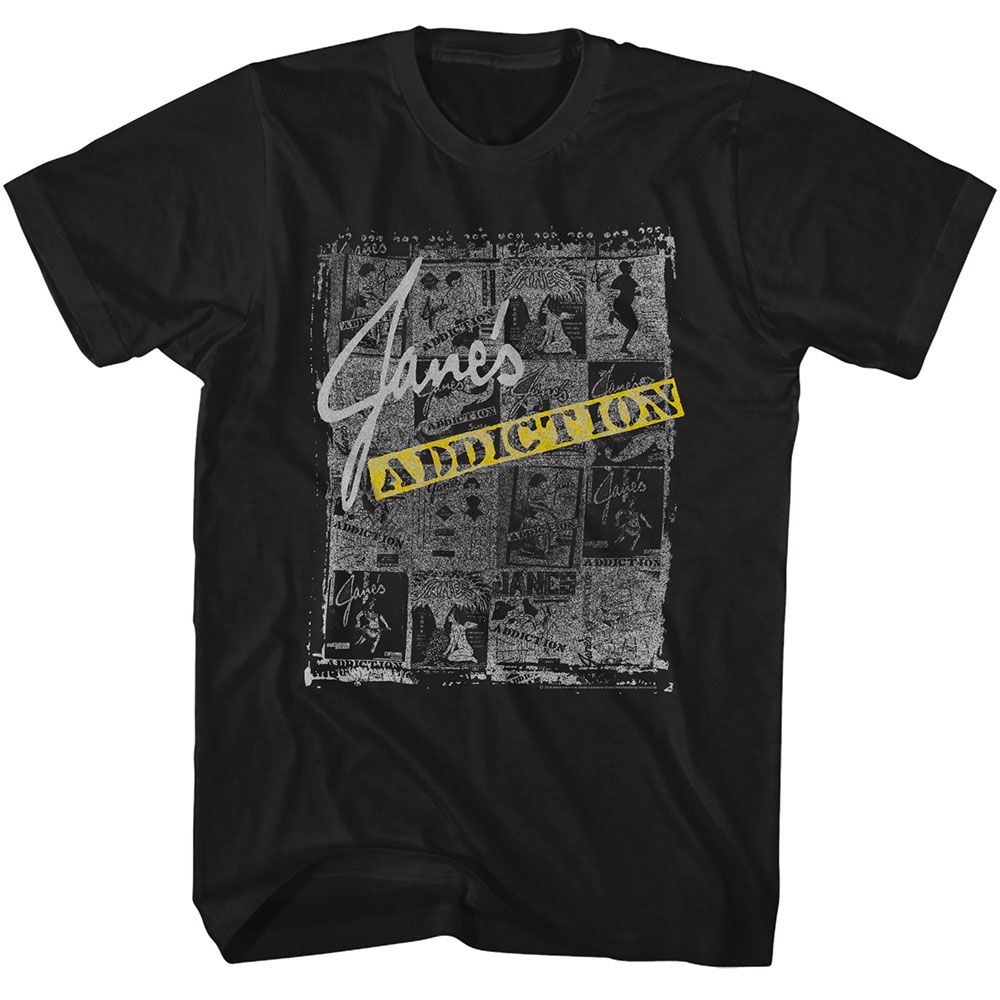 Janes Addiction Newspaper Collage T-Shirt | Blue Culture Tees