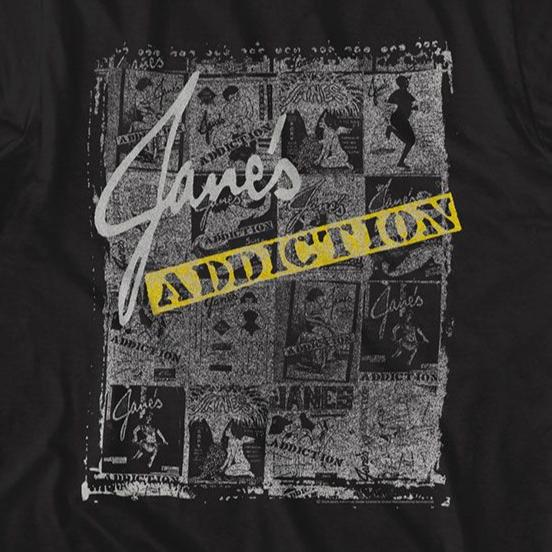 Janes Addiction Newspaper Collage T-Shirt | Blue Culture Tees