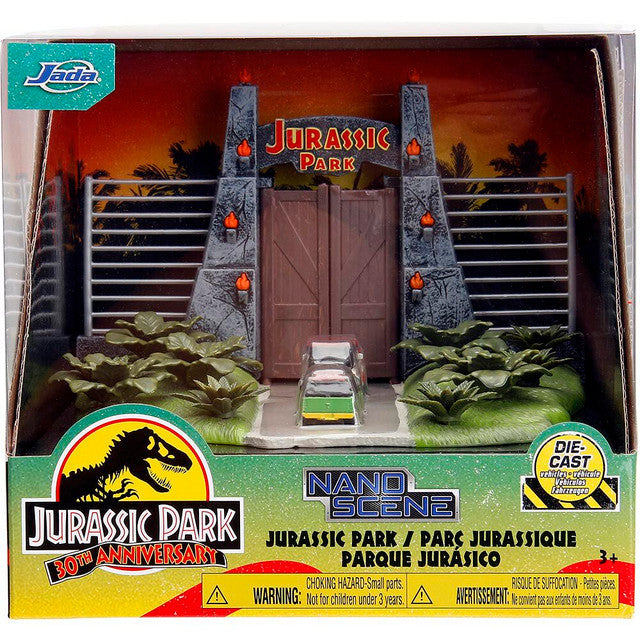 Jurassic Park Nano Diorama with Two Vehicles Diecast Model Truck | Blue Culture Tees