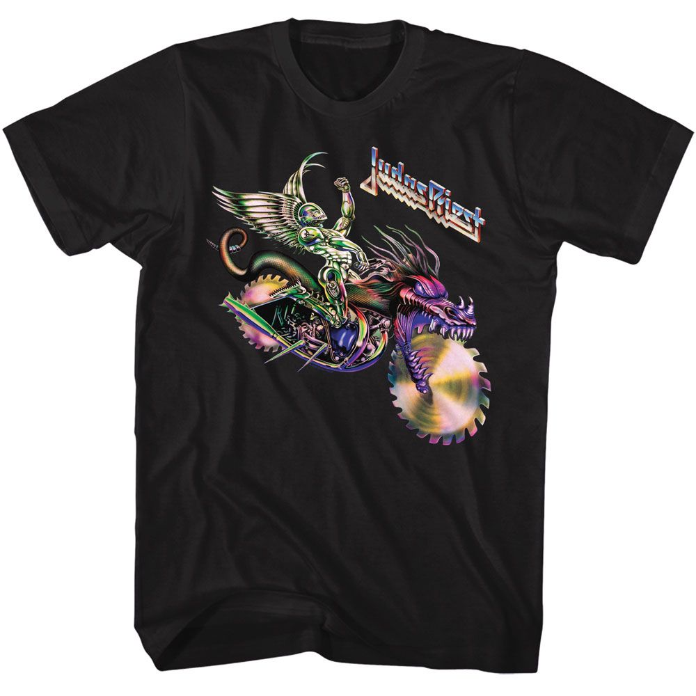 Judas Priest Colorful Motorcycle T-Shirt | Blue Culture Tees