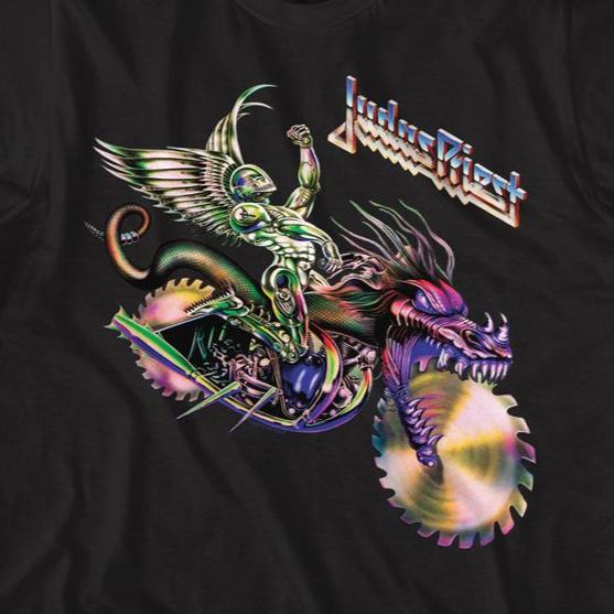 Judas Priest Colorful Motorcycle T-Shirt | Blue Culture Tees