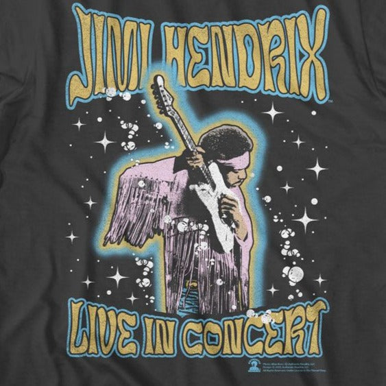 Jimi Hendrix Guitar Playing Outer Glow T-Shirt
