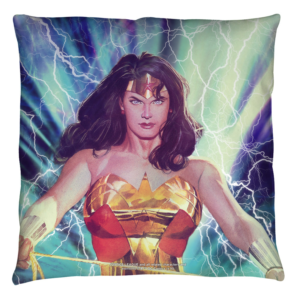 Wonder Woman Stormy Heroine Throw Pillow | Blue Culture Tees