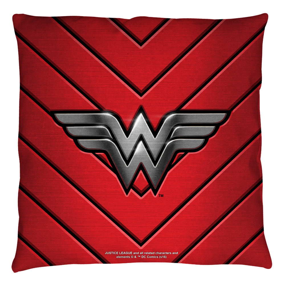 Wonder Woman WW Emblem Throw Pillow | Blue Culture Tees