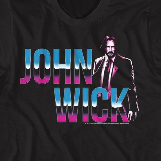 John Wick Neon Chrome Logo T-Shirt