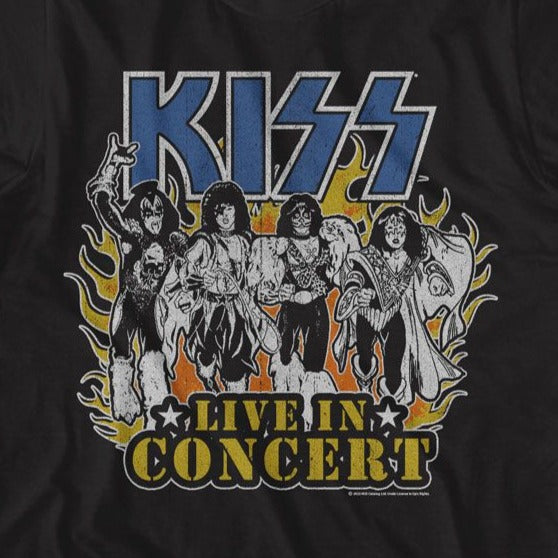 KISS Live In Flames T-Shirt