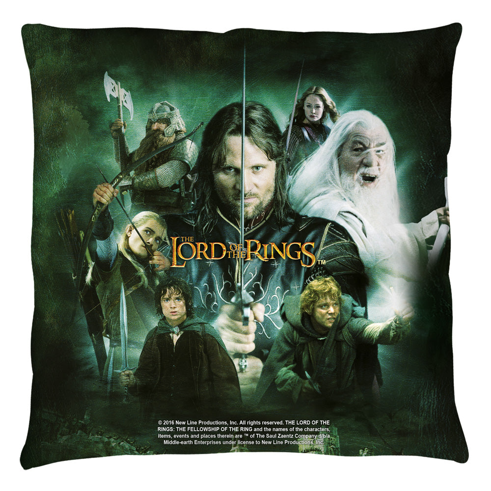 Lord of the Rings Hero Group Throw Pillow | Blue Culture Tees